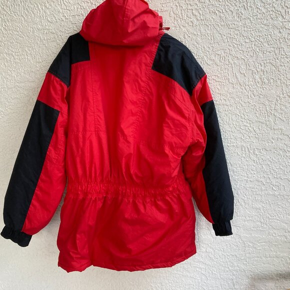 Ski Snowboard Jacket Size XL Men Red/Black Hooded  OUTDOOR VINTAGE HEAVY COAT - Picture 9 of 13